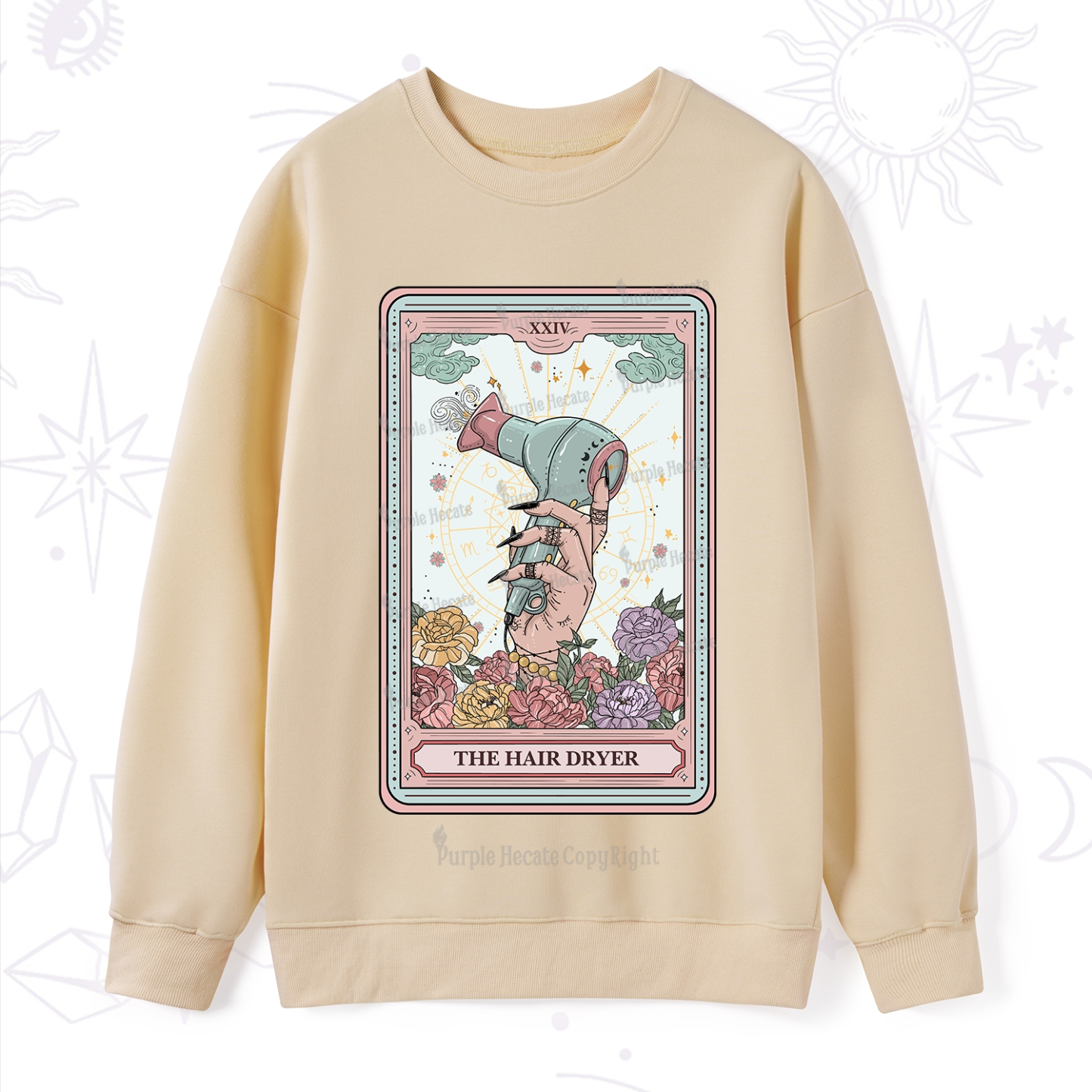 Purplehecate The Hair Dryer Life Tarot Sweatshirt
