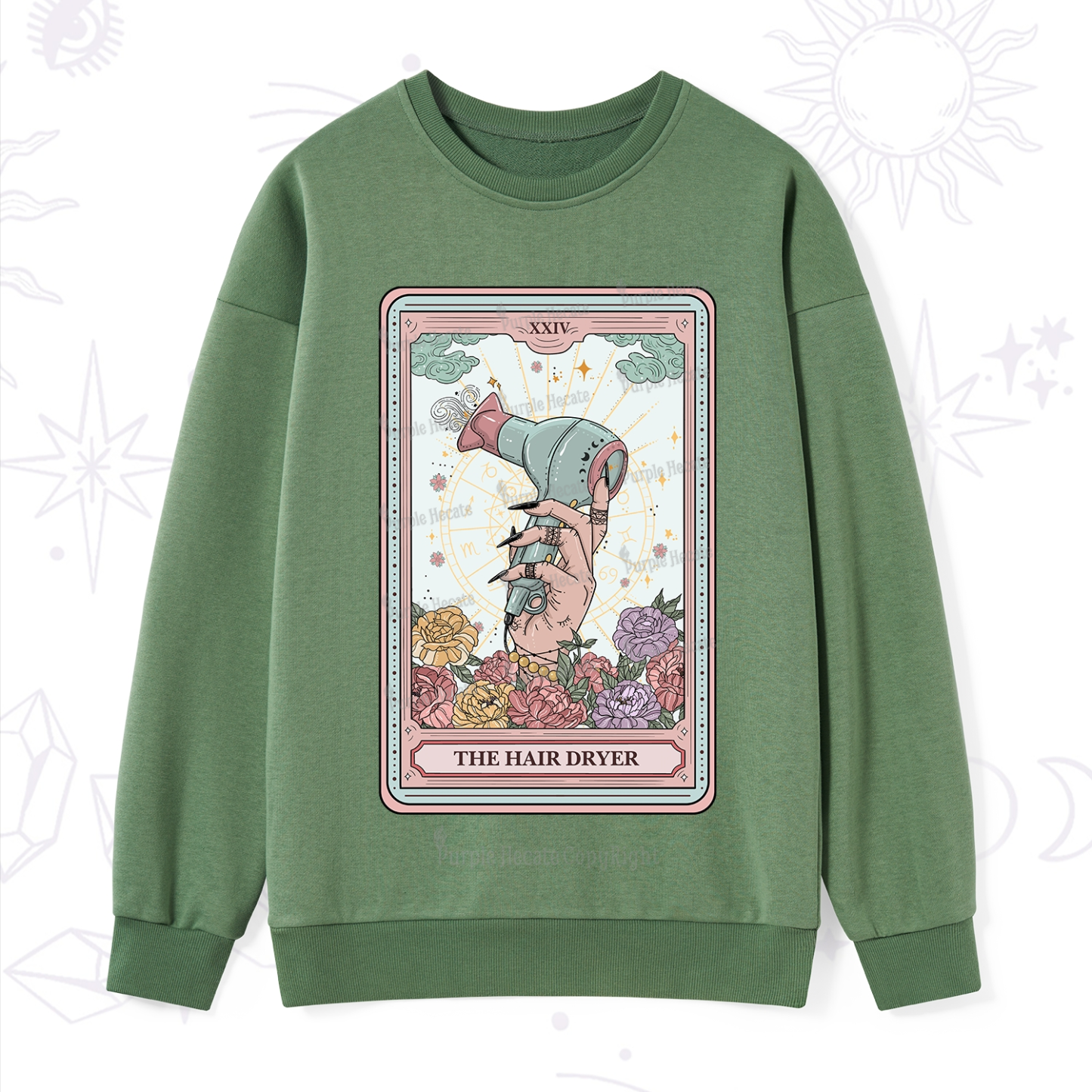 Purplehecate The Hair Dryer Life Tarot Sweatshirt