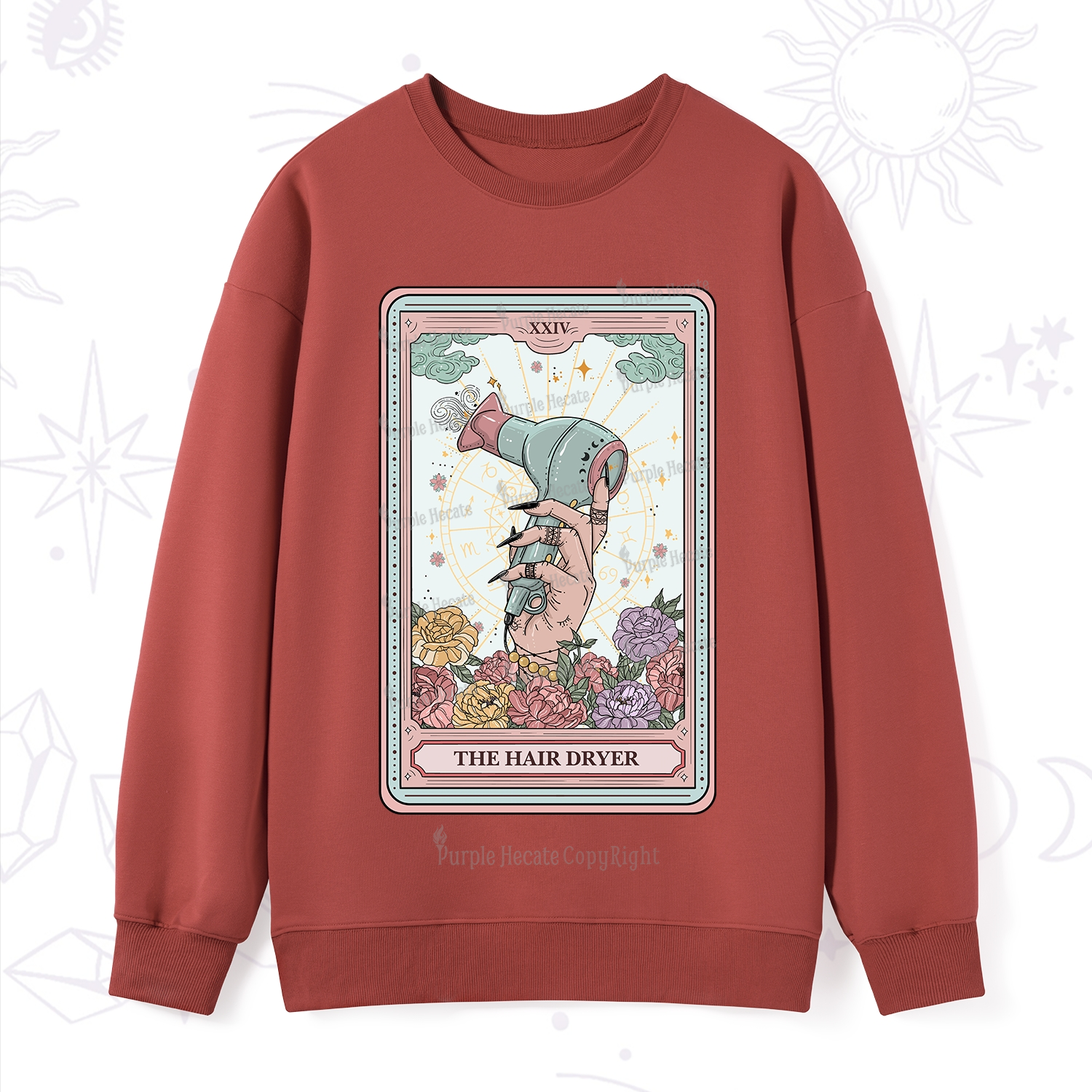 Purplehecate The Hair Dryer Life Tarot Sweatshirt