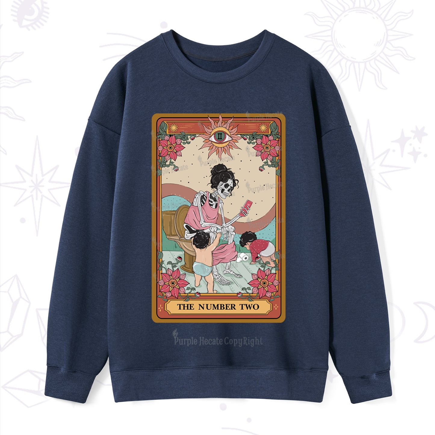 Purplehecate The Number Two Tarot Sweatshirt