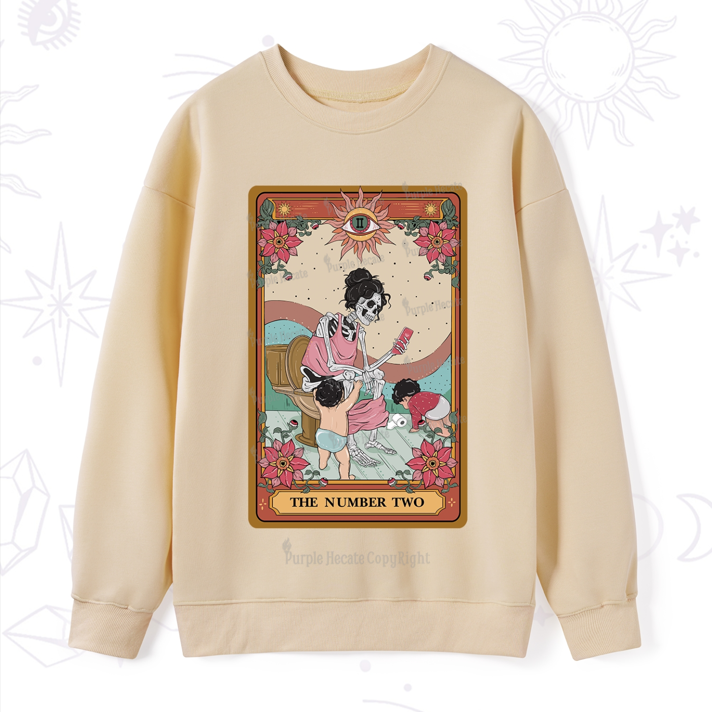Purplehecate The Number Two Tarot Sweatshirt