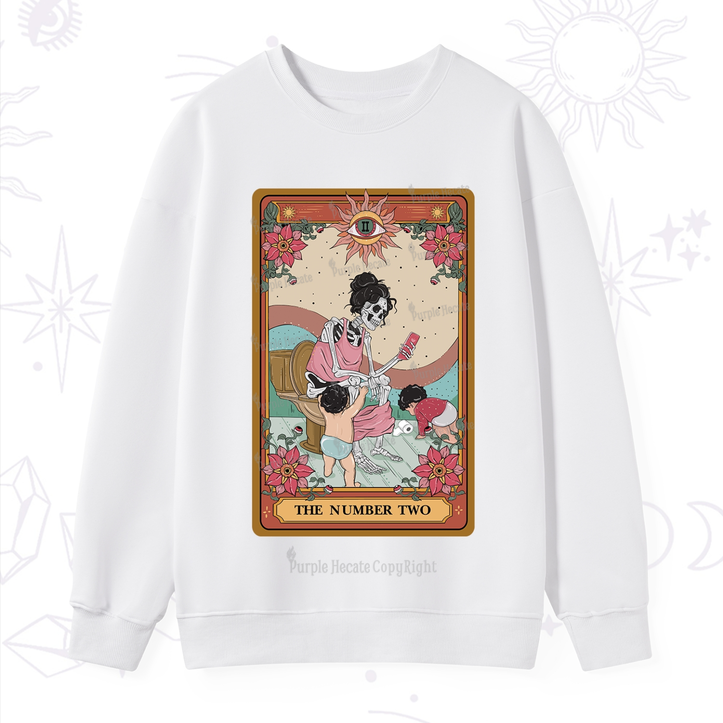 Purplehecate The Number Two Tarot Sweatshirt