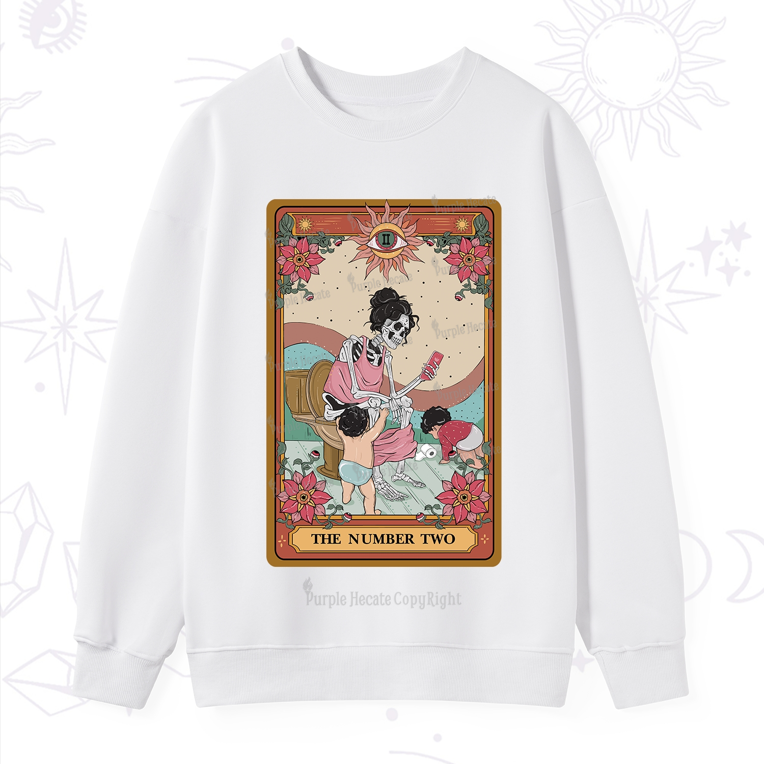 Purplehecate The Number Two Tarot Sweatshirt