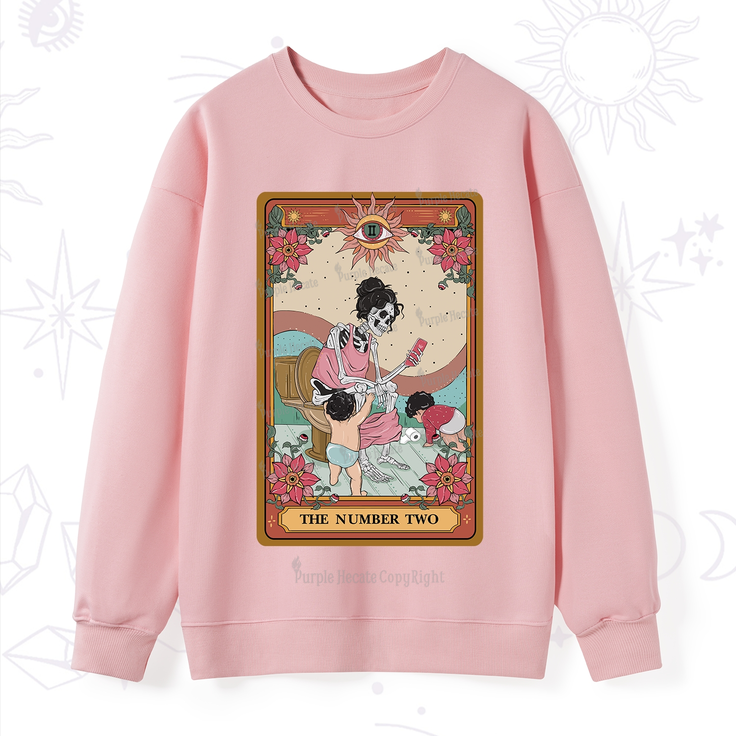 Purplehecate The Number Two Tarot Sweatshirt
