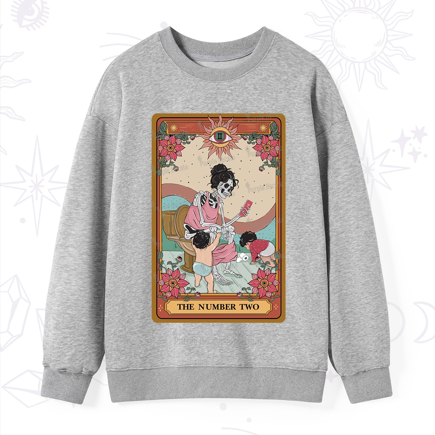 Purplehecate The Number Two Tarot Sweatshirt