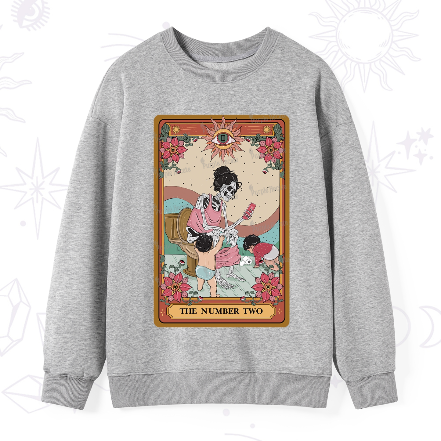Purplehecate The Number Two Tarot Sweatshirt