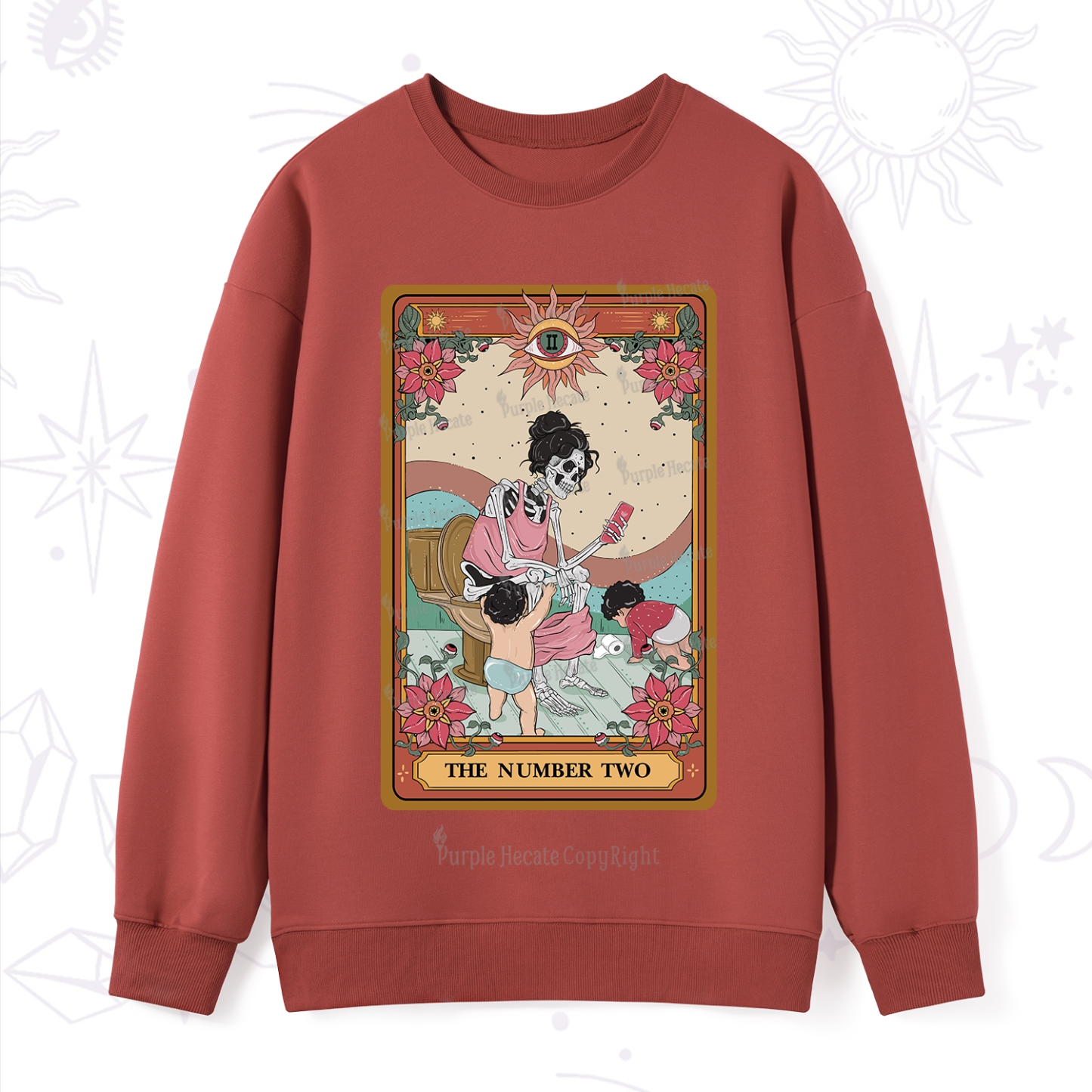 Purplehecate The Number Two Tarot Sweatshirt