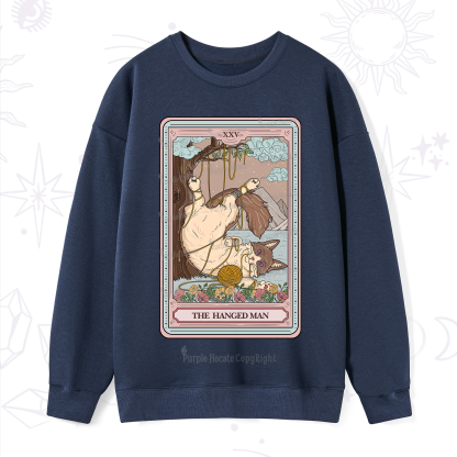 Purplehecate The Hanged Man Tarot Cat Sweatshirt