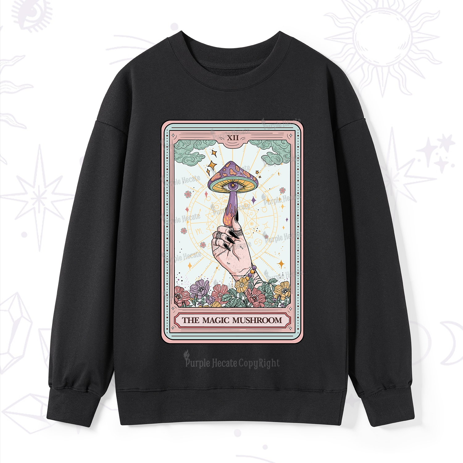Purplehecate The Magic Murshroom Tarot Sweatshirt