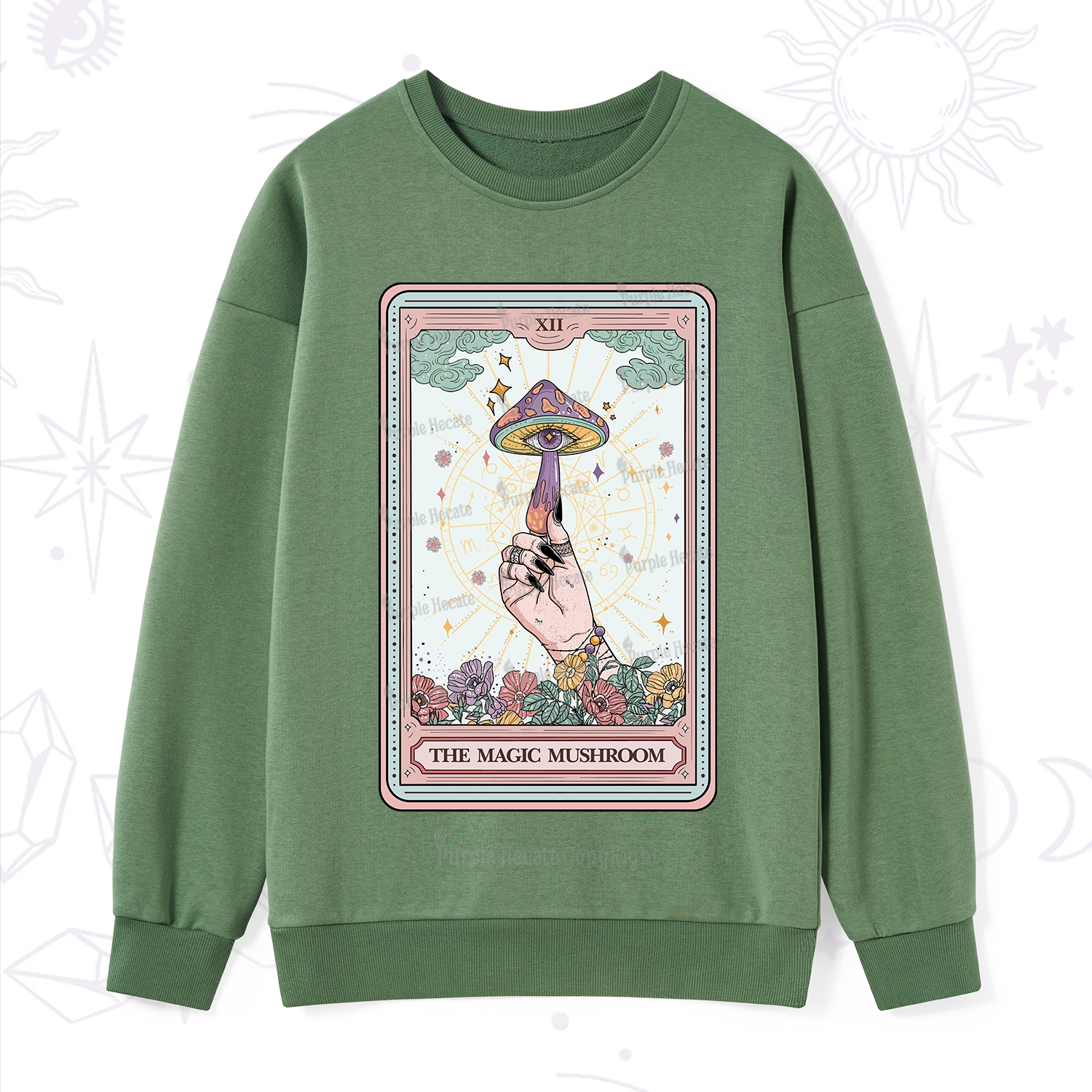 Purplehecate The Magic Murshroom Tarot Sweatshirt
