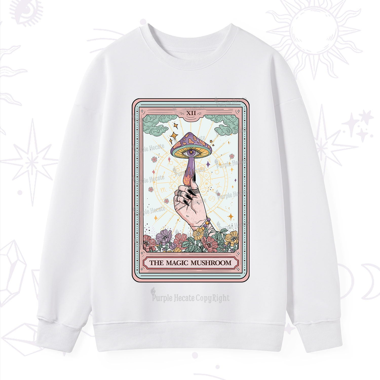 Purplehecate The Magic Murshroom Tarot Sweatshirt