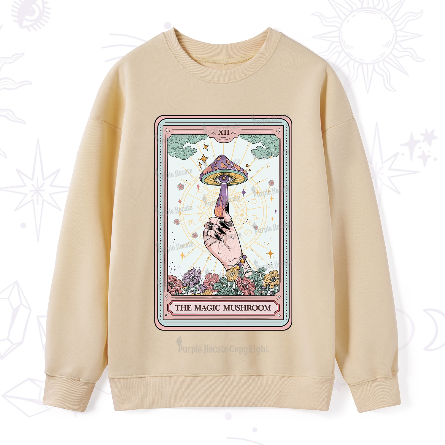 Purplehecate The Magic Murshroom Tarot Sweatshirt