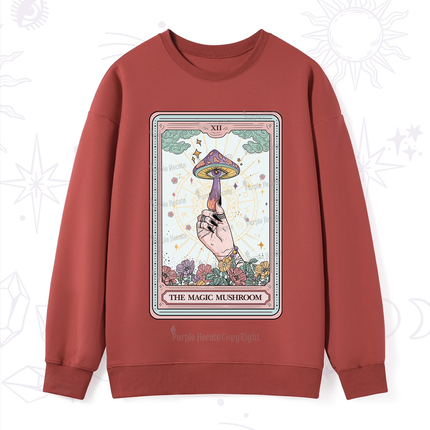 Purplehecate The Magic Murshroom Tarot Sweatshirt