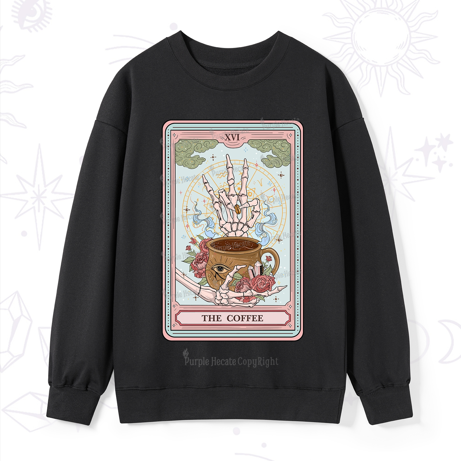 Purplehecate The Coffee Tarot Sweatshirt
