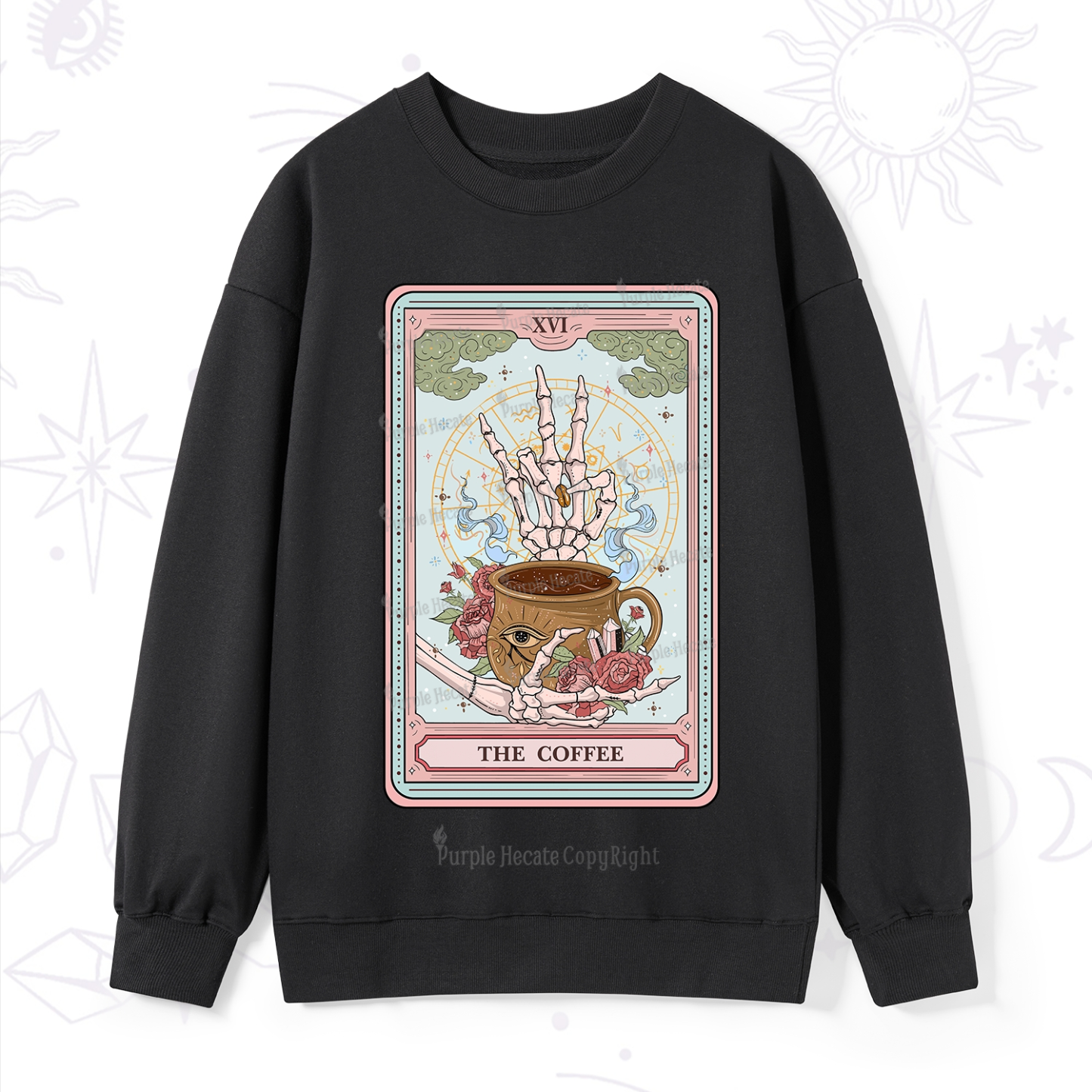 Purplehecate The Coffee Tarot Sweatshirt