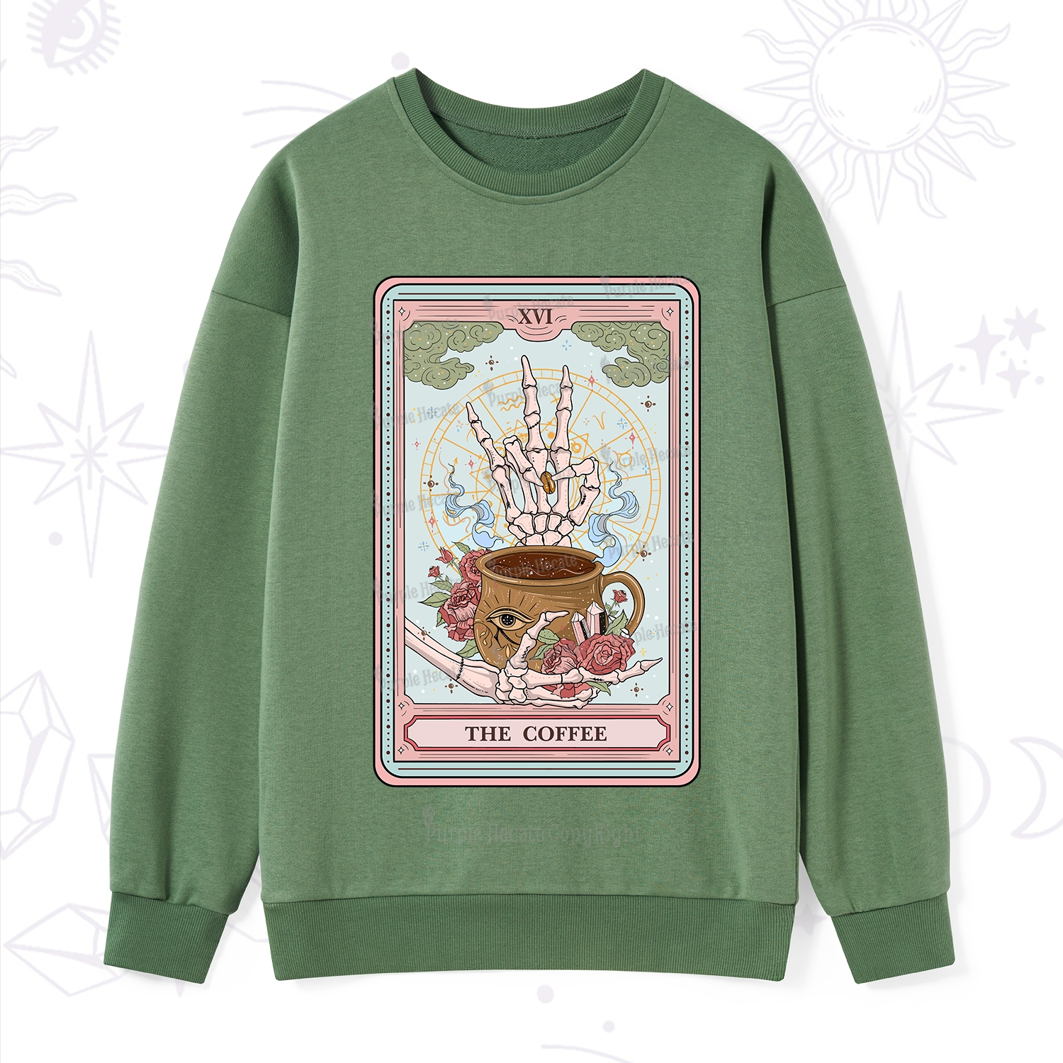 Purplehecate The Coffee Tarot Sweatshirt