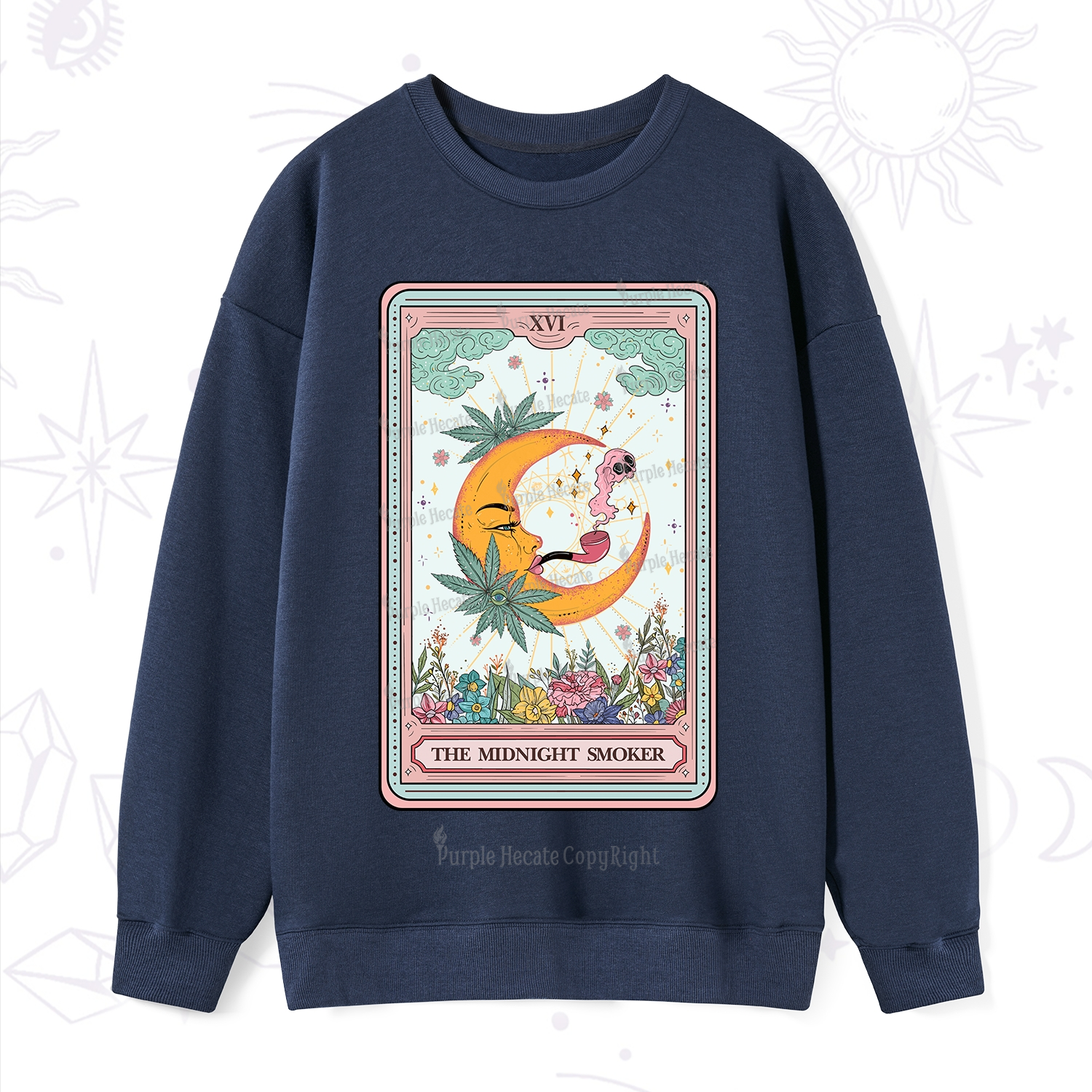 Purplehecate The Midnight Smoker Tarot Sweatshirt