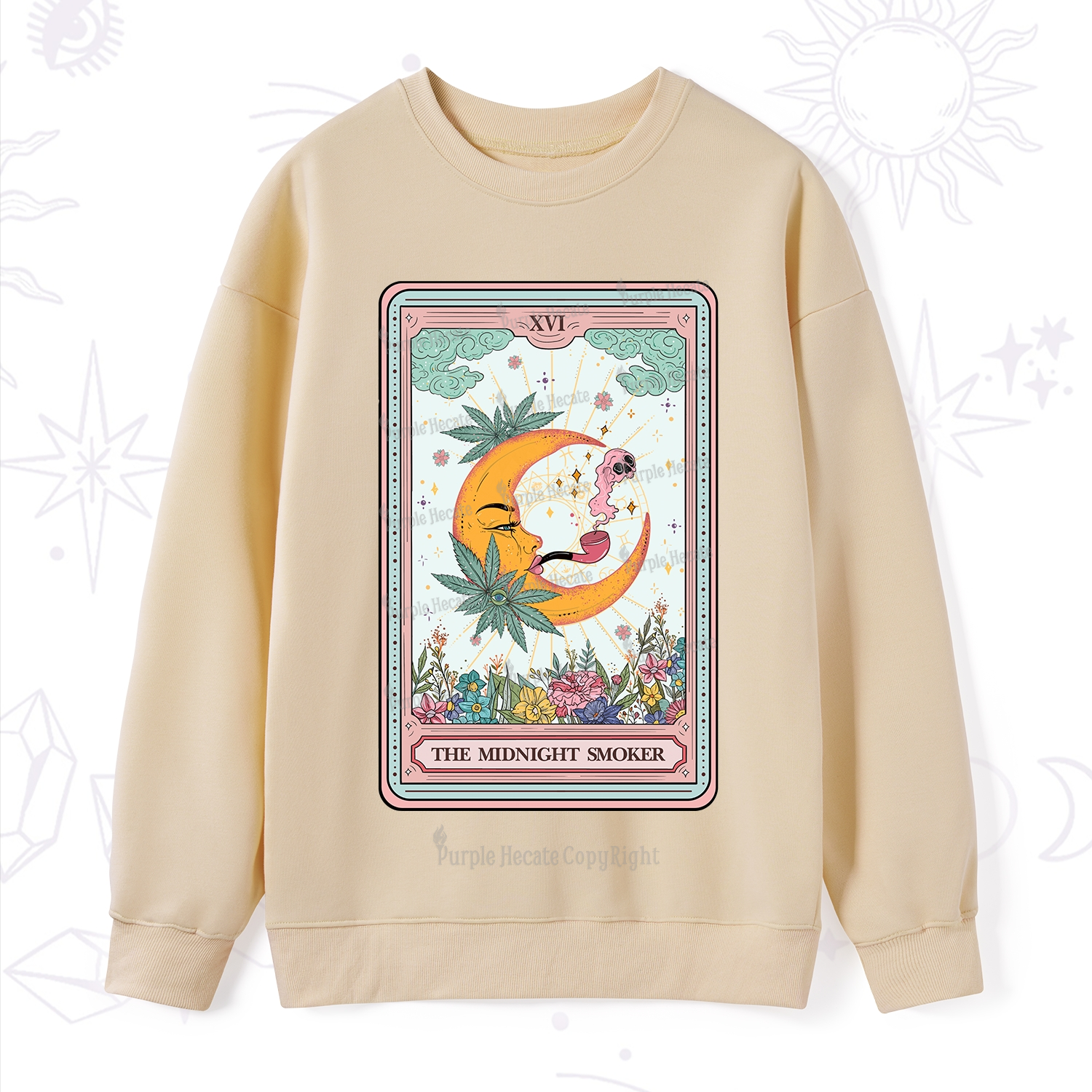 Purplehecate The Midnight Smoker Tarot Sweatshirt