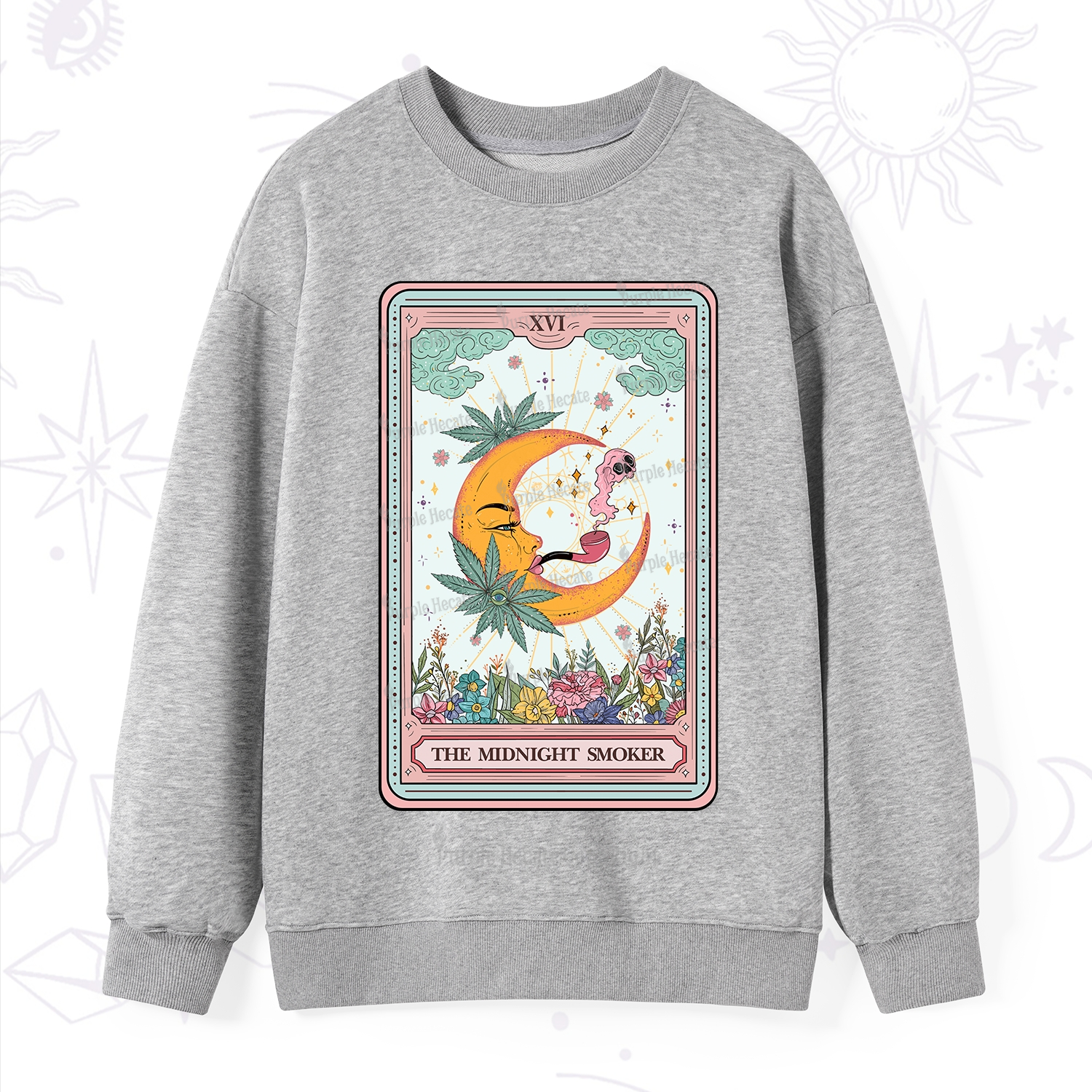 Purplehecate The Midnight Smoker Tarot Sweatshirt