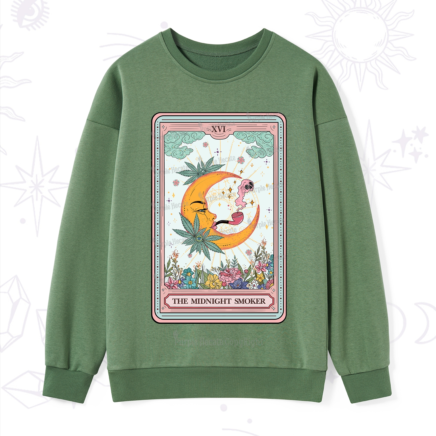 Purplehecate The Midnight Smoker Tarot Sweatshirt