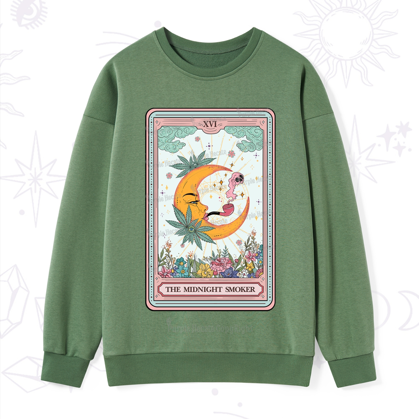 Purplehecate The Midnight Smoker Tarot Sweatshirt