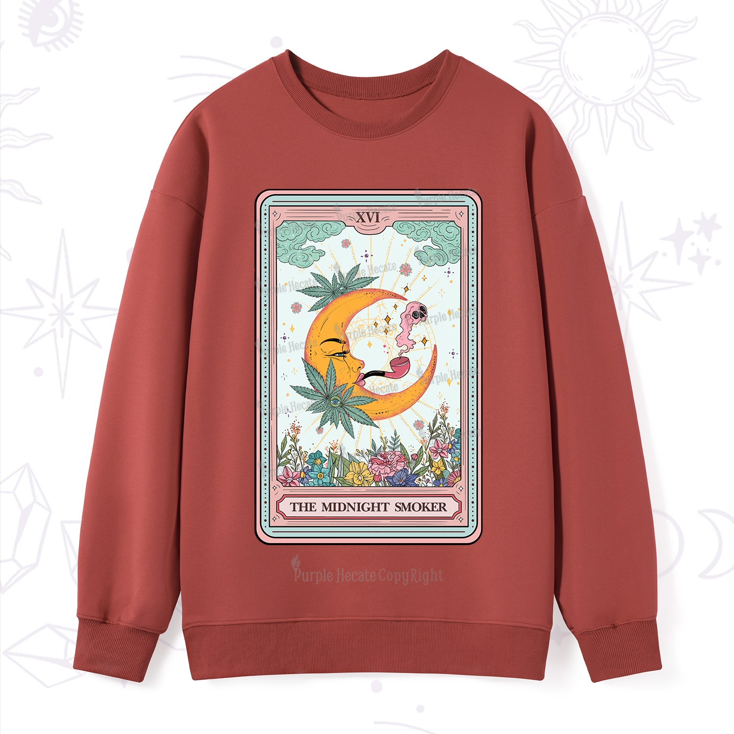 Purplehecate The Midnight Smoker Tarot Sweatshirt