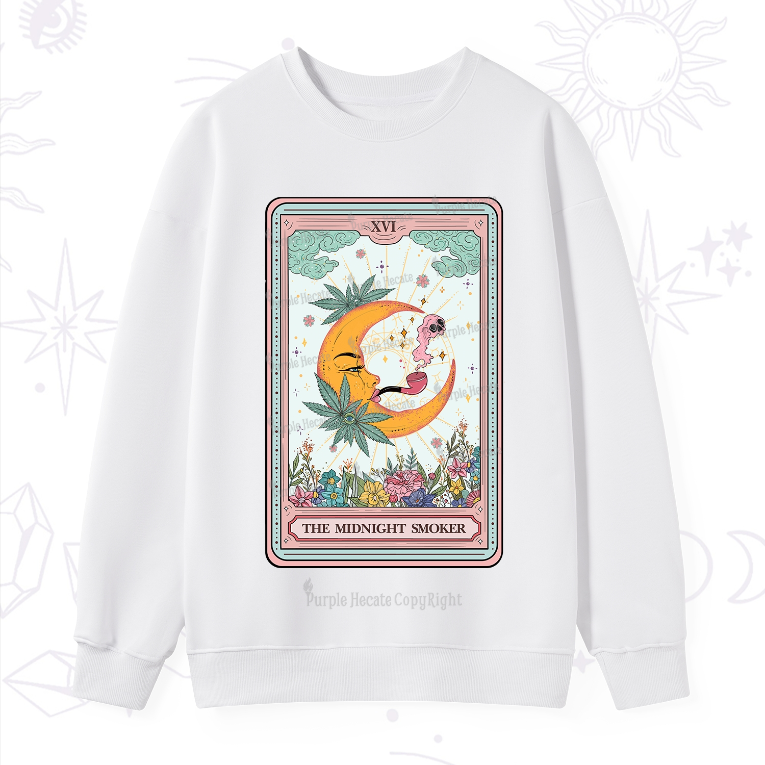 Purplehecate The Midnight Smoker Tarot Sweatshirt