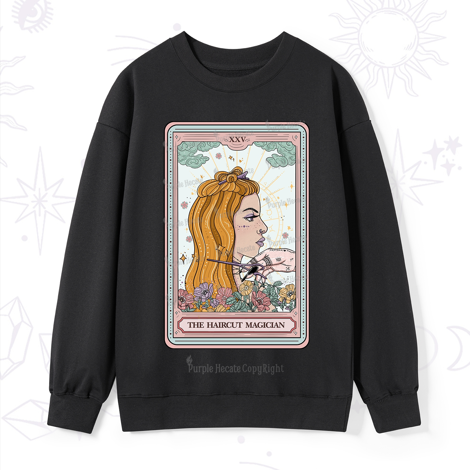 Purplehecate The Haircut Magician Tarot Sweatshirt
