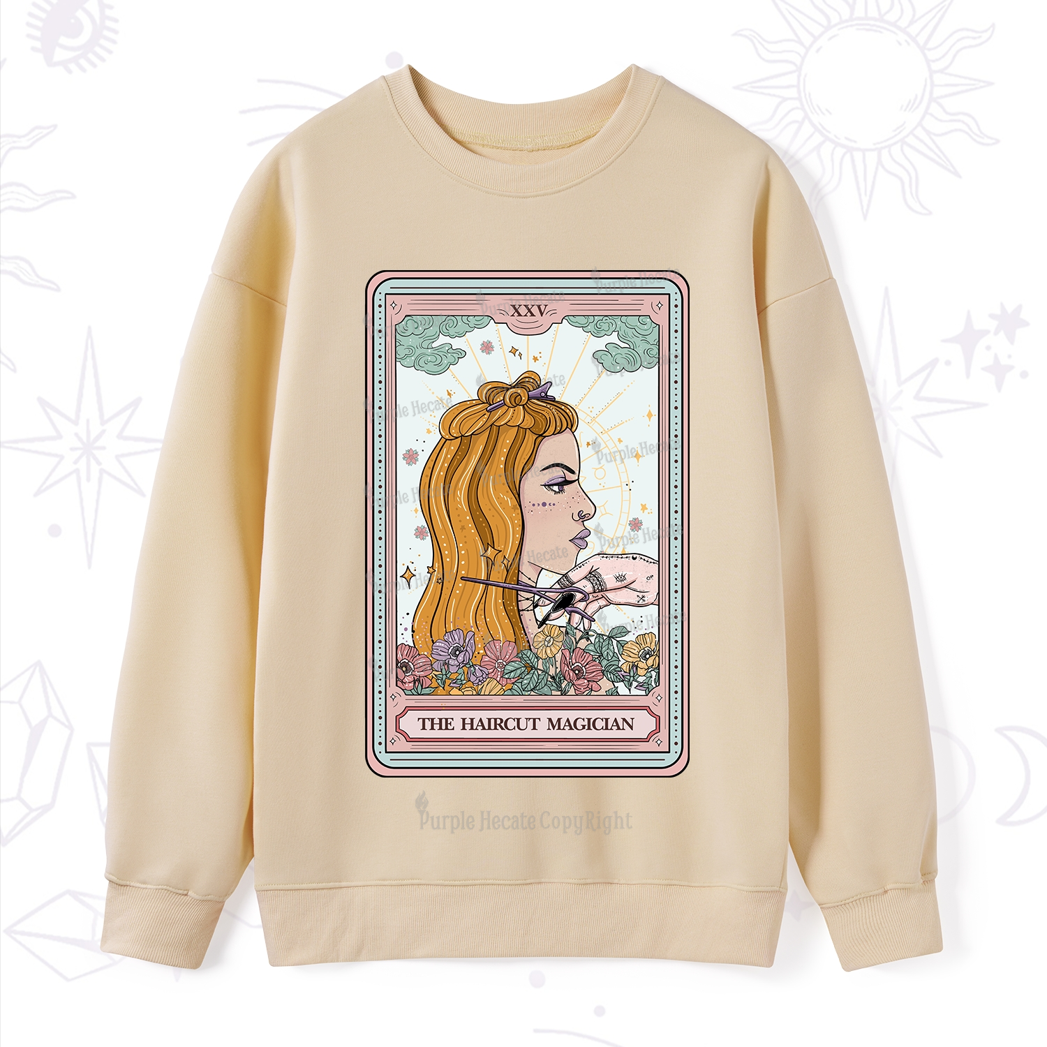 Purplehecate The Haircut Magician Tarot Sweatshirt