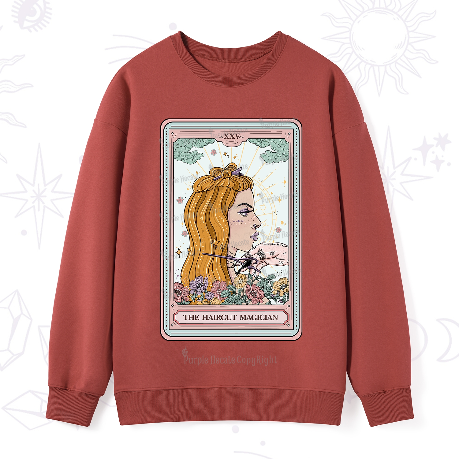 Purplehecate The Haircut Magician Tarot Sweatshirt