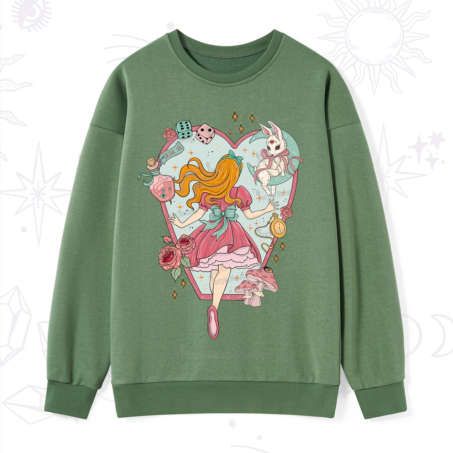 Purplehecate Alice's Secret Garden Sweatshirt