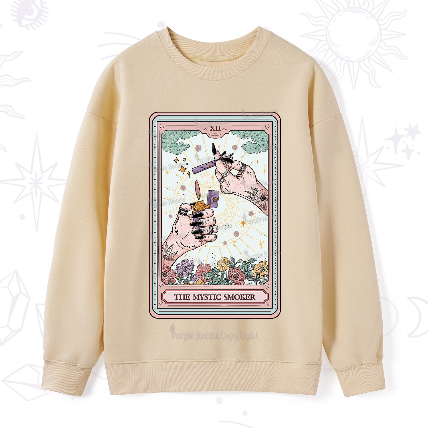 Purplehecate The Lighter Tarot Card Sweatshirt