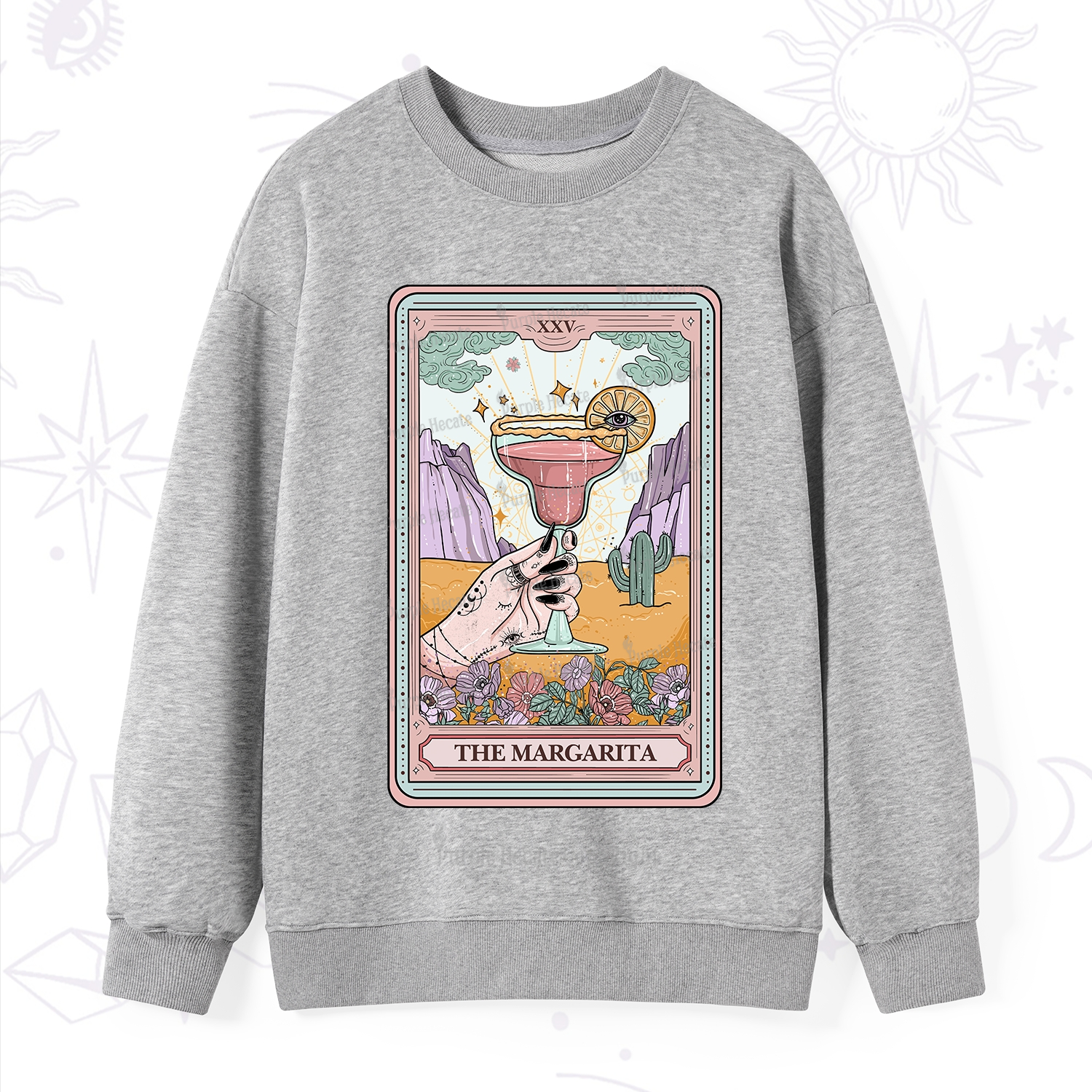 Purplehecate The Margarita Tarot Card Sweatshirt