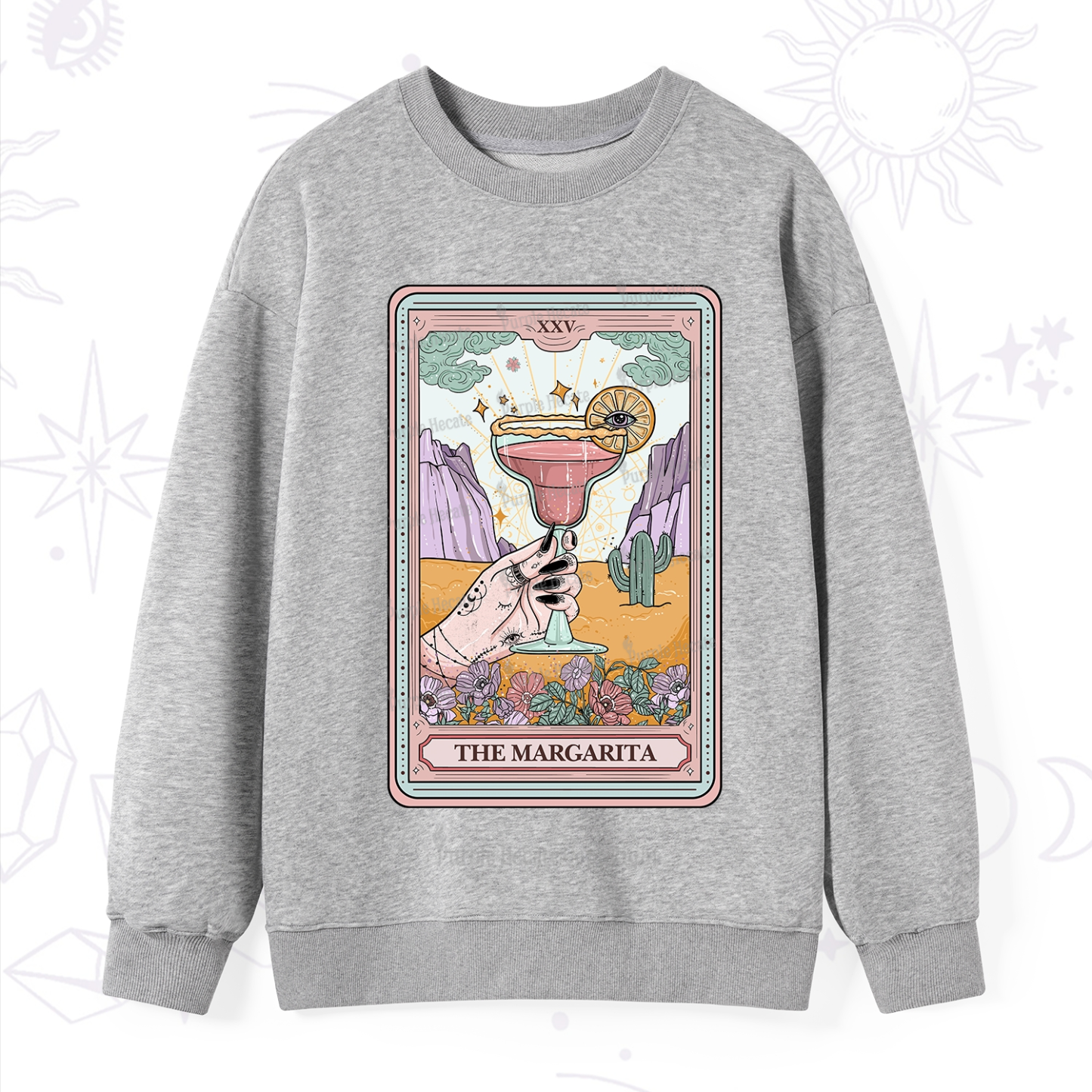 Purplehecate The Margarita Tarot Card Sweatshirt