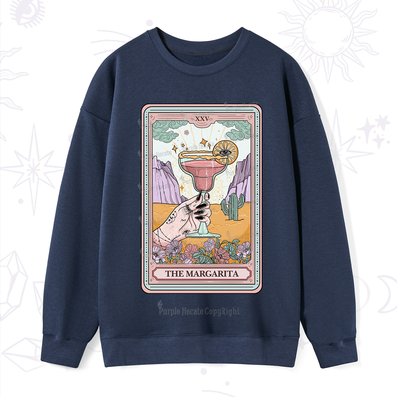 Purplehecate The Margarita Tarot Card Sweatshirt