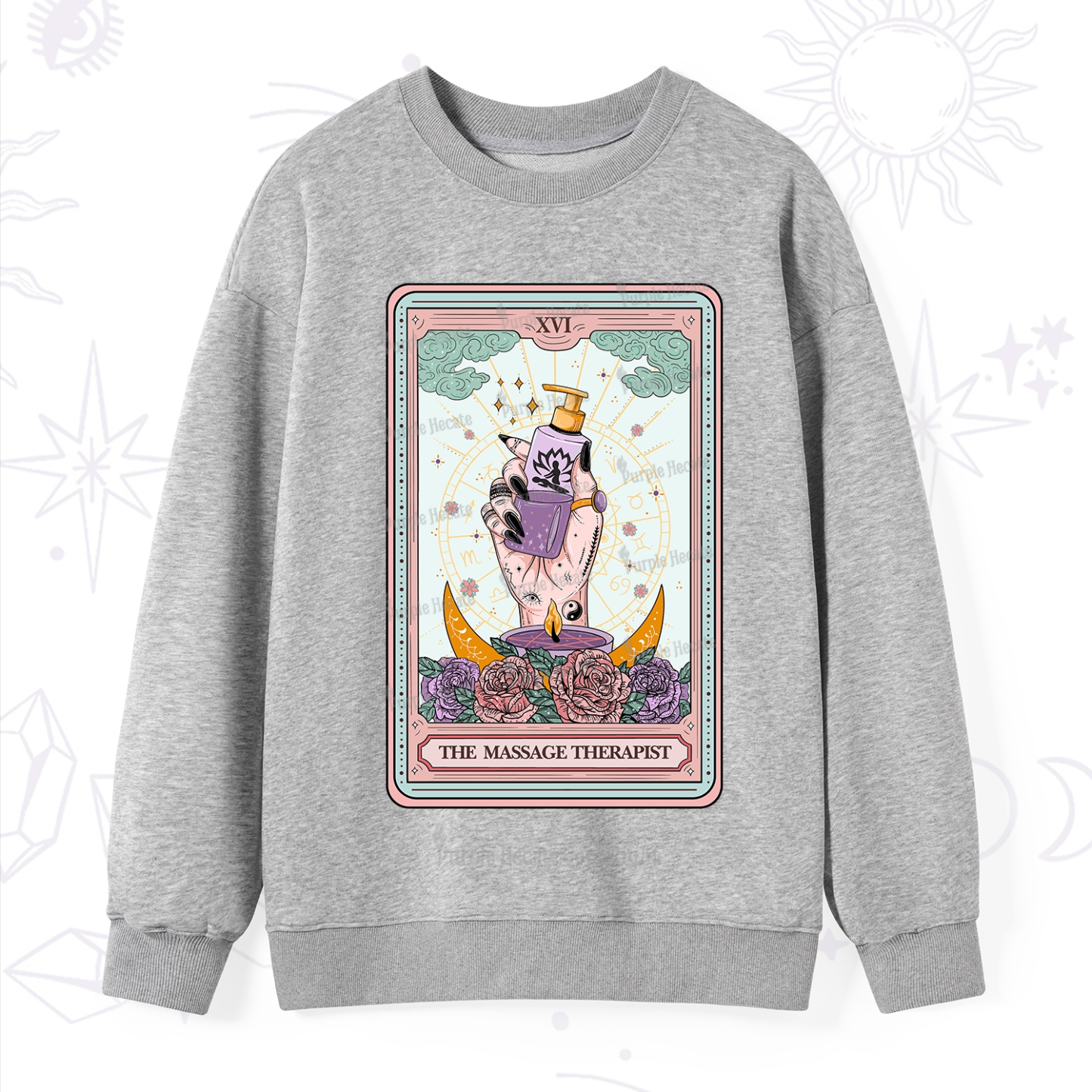 Purplehecate The Massage Therapist Tarot Card Sweatshirt