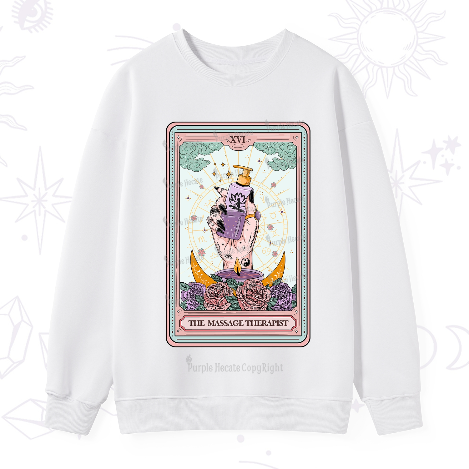 Purplehecate The Massage Therapist Tarot Card Sweatshirt