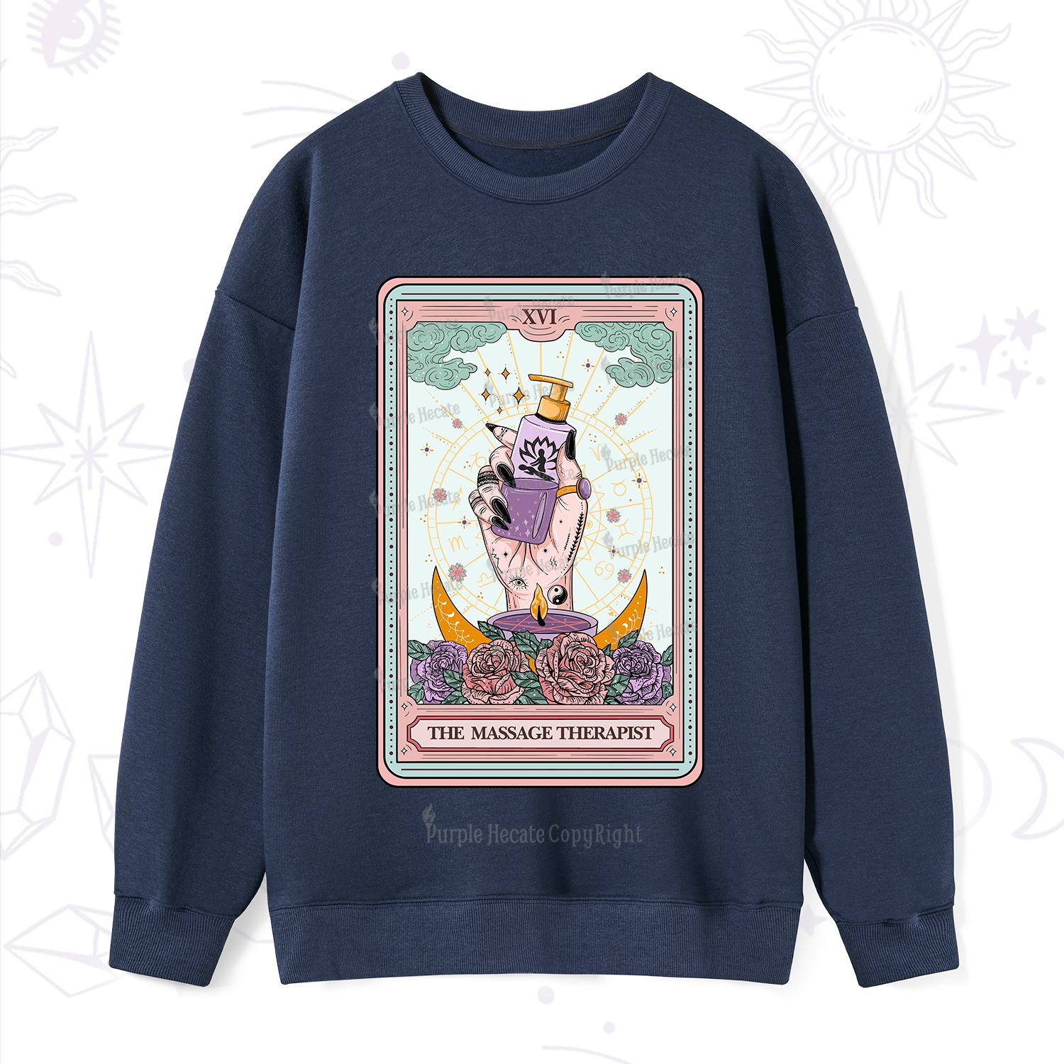 Purplehecate The Massage Therapist Tarot Card Sweatshirt