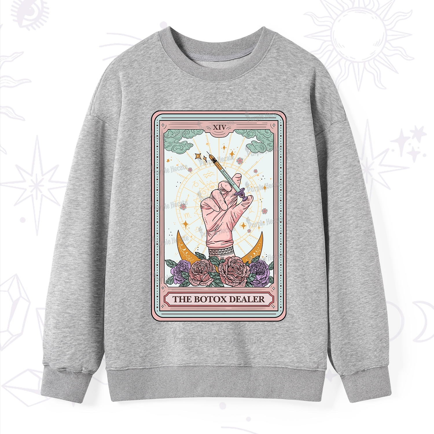 Purplehecate The Botox Dealer Tarot Card Sweatshirt