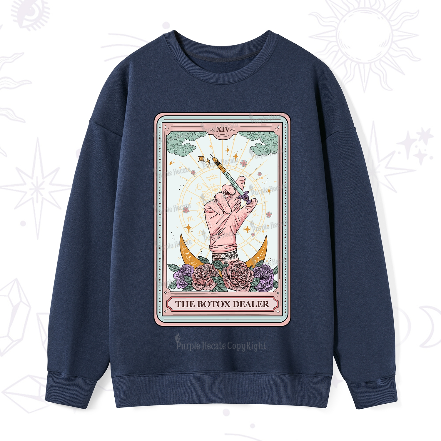 Purplehecate The Botox Dealer Tarot Card Sweatshirt