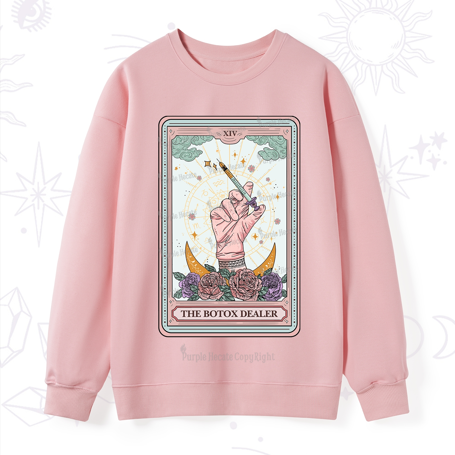 Purplehecate The Botox Dealer Tarot Card Sweatshirt
