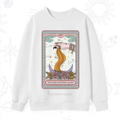 Purplehecate The Hair Extension Queen Tarot Card Sweatshirt