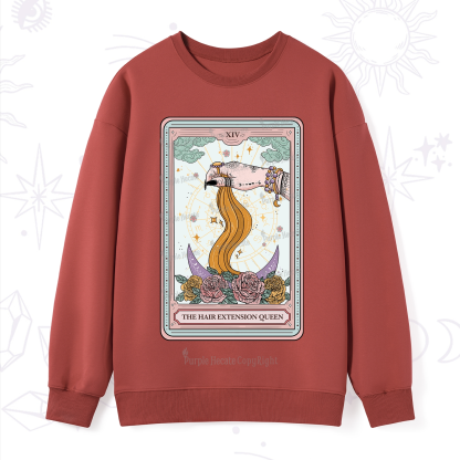 Purplehecate The Hair Extension Queen Tarot Card Sweatshirt