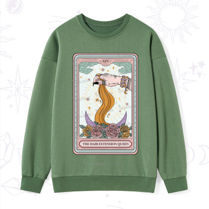 Purplehecate The Hair Extension Queen Tarot Card Sweatshirt
