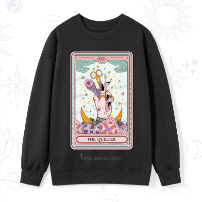 Purplehecate The Quilter Tarot Card Sweatshirt
