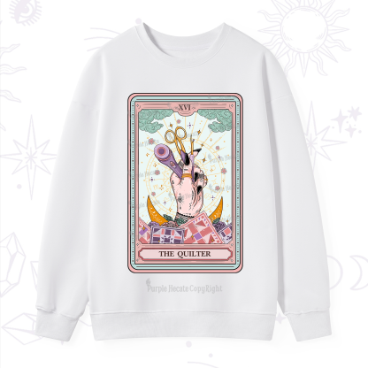 Purplehecate The Quilter Tarot Card Sweatshirt
