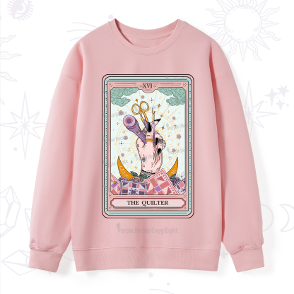Purplehecate The Quilter Tarot Card Sweatshirt