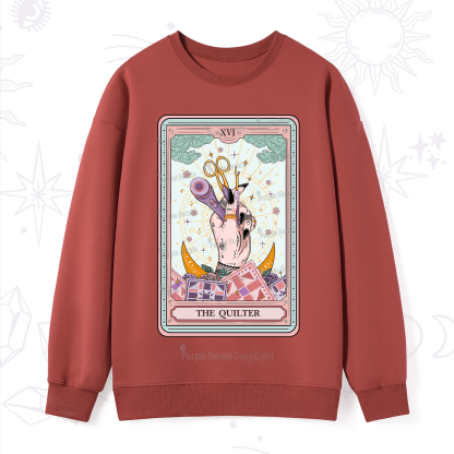 Purplehecate The Quilter Tarot Card Sweatshirt