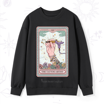 Purplehecate The Tattoo Artist Tarot Card Sweatshirt