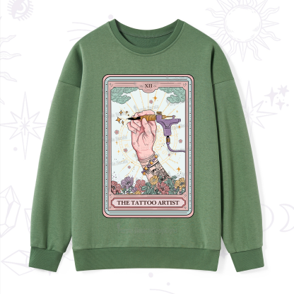 Purplehecate The Tattoo Artist Tarot Card Sweatshirt